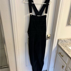 Free people ziggy overalls in black corduroy